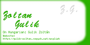 zoltan gulik business card